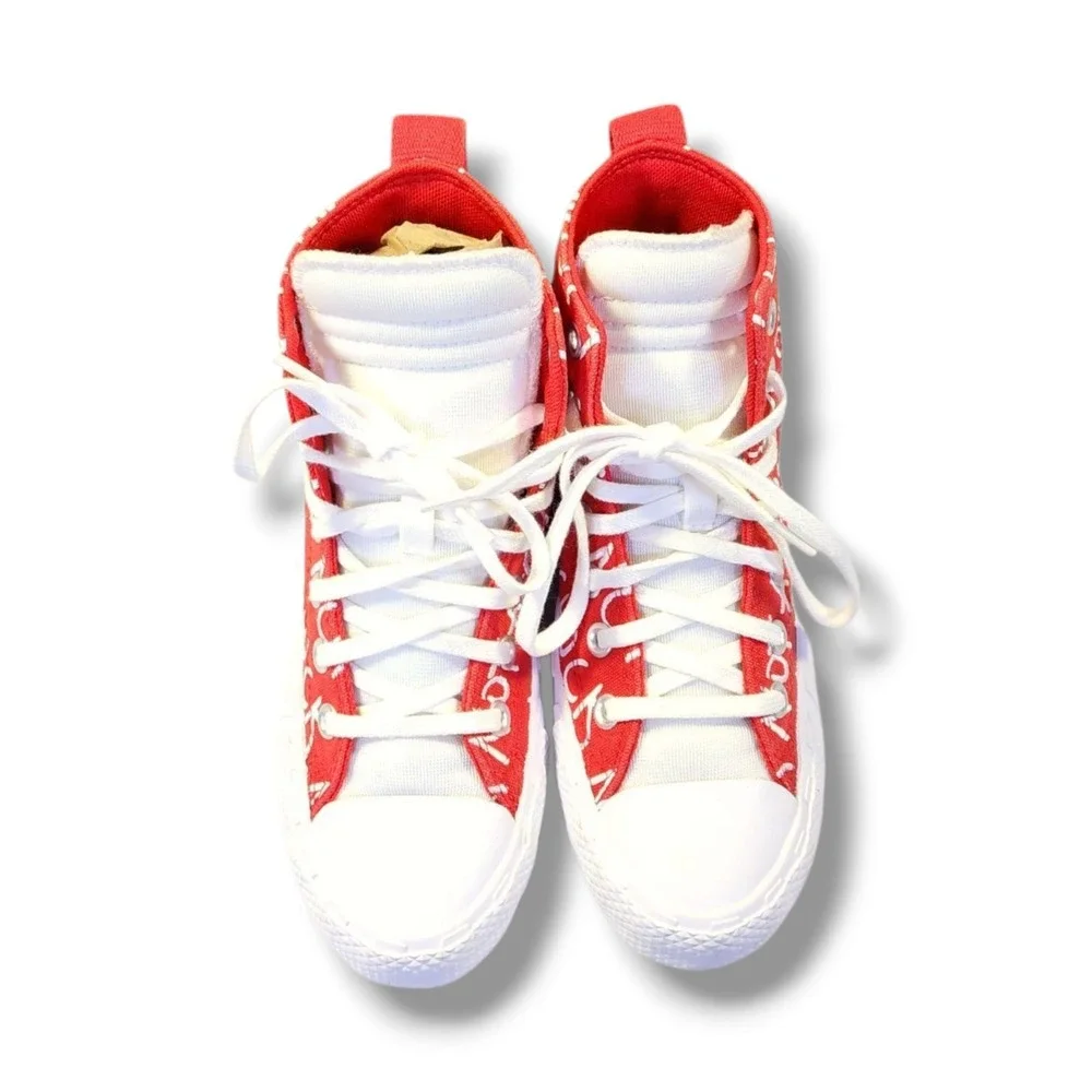 Converse Chuck Taylor All Star Hi-Top Skate Shoes Kids Red/White‎ Size 4